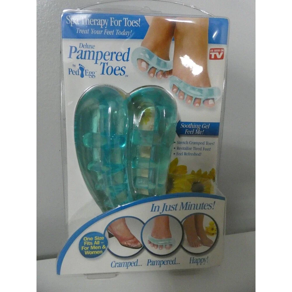 Ped Egg Deluxe Pampered Toes Spa Therapy Toe Separator One Size Gel Soothing
